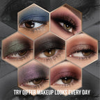 Tintark Midnight Masquerade Black Spectrum Smokey Eyeshadow Palette | A Spectrum Of Black-Based Mattes, Shimmers And Metallics For Smoky, Goth, Halloween And Night-Out Eye Looks