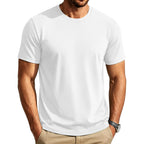 Cotrasen Mens T-Shirts Short Sleeve Cotton Crew Neck Lightweight Moisture Wicking Casual Soft Basic Plain Tee Shirts