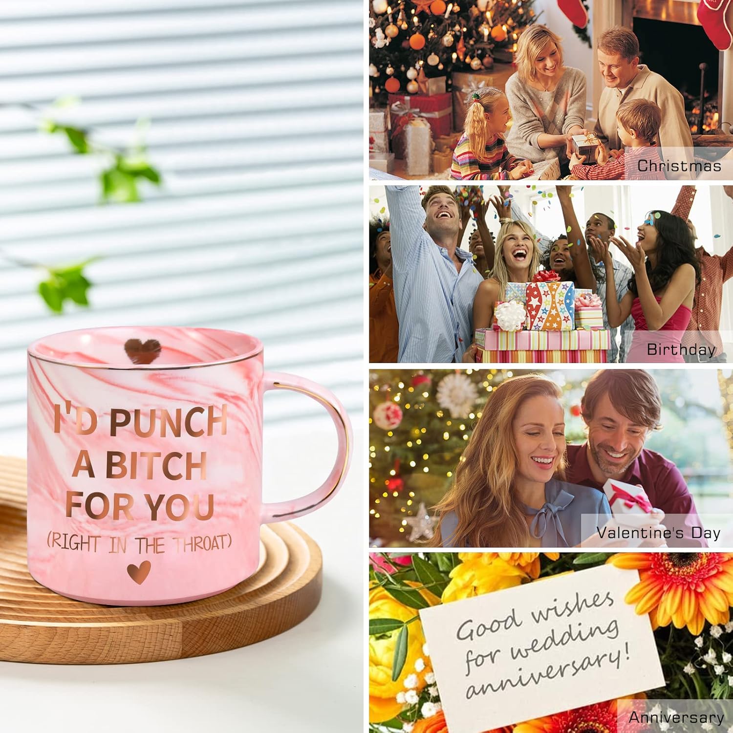 Ulrhpc Mothers Day Mom Gifts for Mom Wife from Daughter Son, Birthday Gifts for Women Her Girlfriend Sisters Friends, 12 OZ Funny Coffee Mug, Valentines Galentines Day Christmas Stocking Stuffers