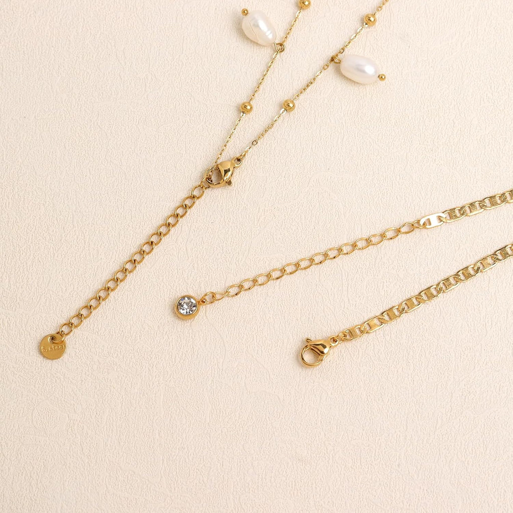 Dainty Gold Shell Pearl Ankle Bracelets for Women, Trendy Anklet Stack Charm Bracelet Adjustable Chain Summer Ocean Beach Accessories Fashion Jewelry Gift