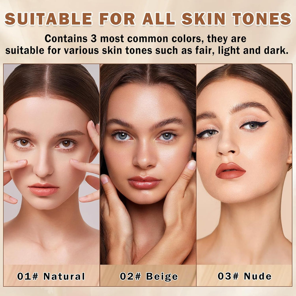 Air Brush Makeup Foundation,Flawless Airbrush Foundation for Older Women,Teenagers,Middle-aged and Mature Skin,Lightweight Moisturizing,Buildable Coverage for Smooth Radiant Skin (02 Beige)
