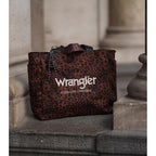 Montana West Wrangler Large Tote Bag for Women Designer Leopard Print Purse for Travel Work Gym