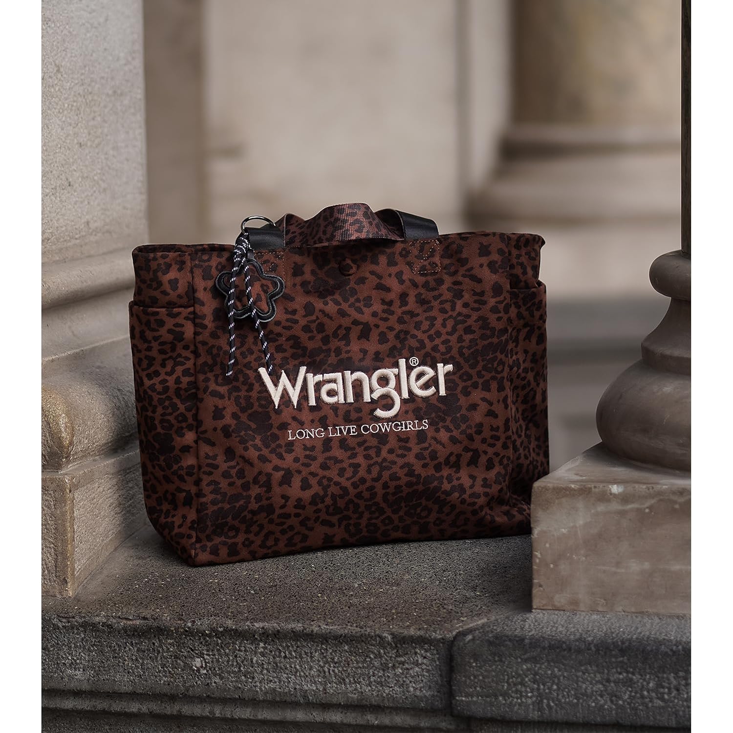 Montana West Wrangler Large Tote Bag for Women Designer Leopard Print Purse for Travel Work Gym