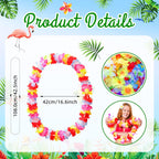 200 Count Hawaiian Lei Bulk, Tropical Luau Hawaii Theme Silk Flower Necklace, Party Favors for Beach Holiday Wedding Birthday Party, Aloha Summer Party Decorations