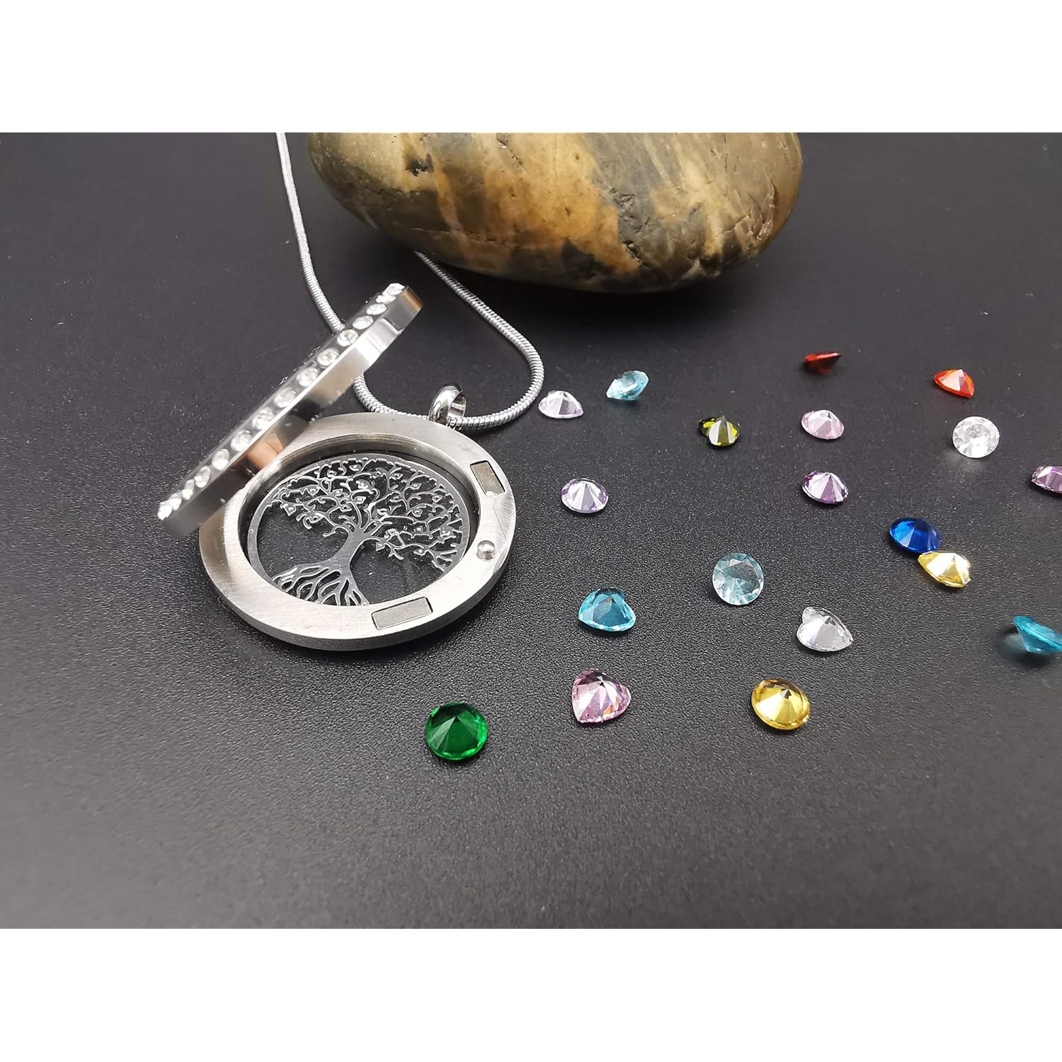 GOKING Family Tree of Life Floating Locket