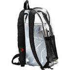 Nike 3 Brand Clear Backpack - Black - One Size (23L) | See Through School Bookbag For Boys, Girls, Men, Women. Zip Main Compartment, Side Mesh Bottle Pocket, Padded Shoulder Straps