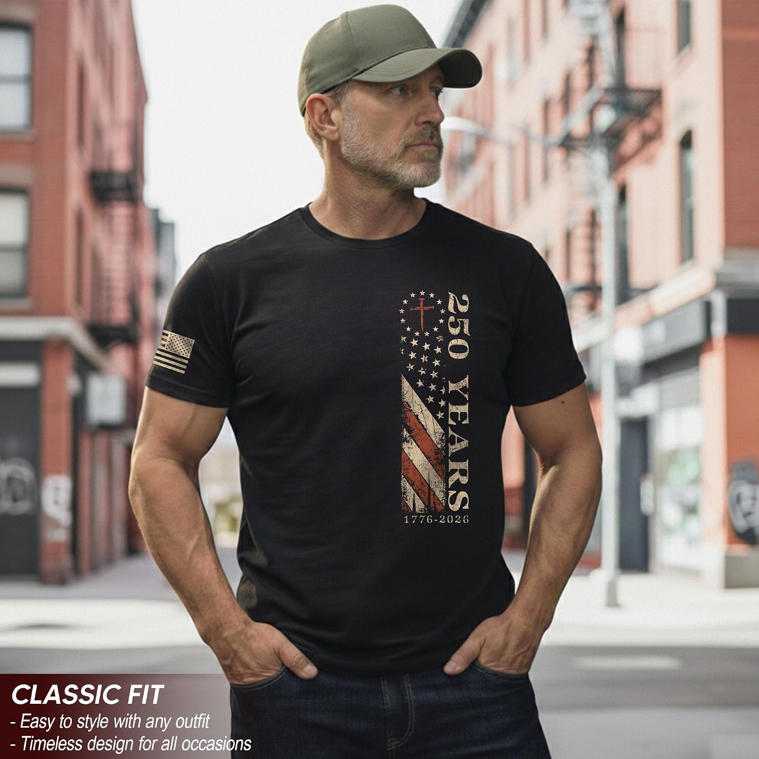 250 Anniversary Usa Shirt, Christian Shirts For Men | Celebrate Your Faith And American Pride With Our Unique Collection Of Cross-Themed Apparel And 250Th Anniversary Shirts.