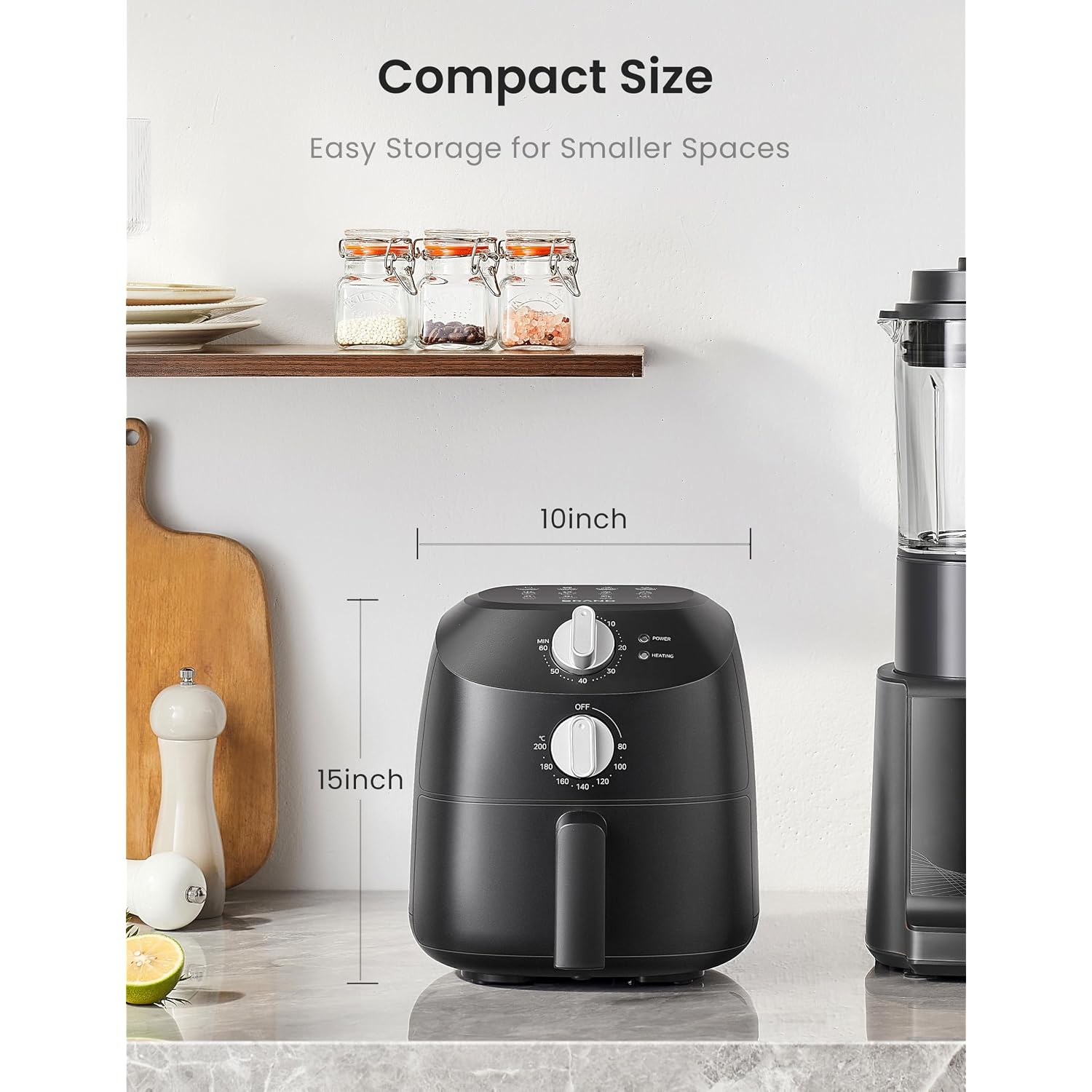Comfee' Compact 2.1 Quart Air Fryer With 12 Presets Menu Options, Adjustable Timer & Temperature Control 180-400 Degrees F, Dishwasher-Safe Nonstick Fry Basket