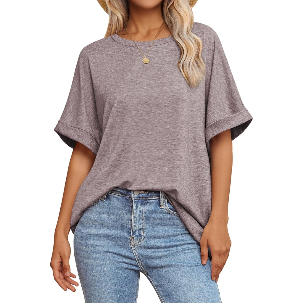 Womens Oversized T Shirts Summer Tops Spring Casual Loose Fit Workout Short Sleeve 2026 Beach Vacation