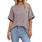 Womens Oversized T Shirts Summer Tops Spring Casual Loose Fit Workout Short Sleeve 2026 Beach Vacation