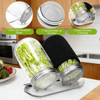 Palksky Sprouting Lids For Wide Mouth Mason Jars, 2Pack Reusable Stainless Steel Screen Bean Sprouts Growing Lid For Organic Alfalfa Broccoli Seeds Mung Bean Plant Germination Kits