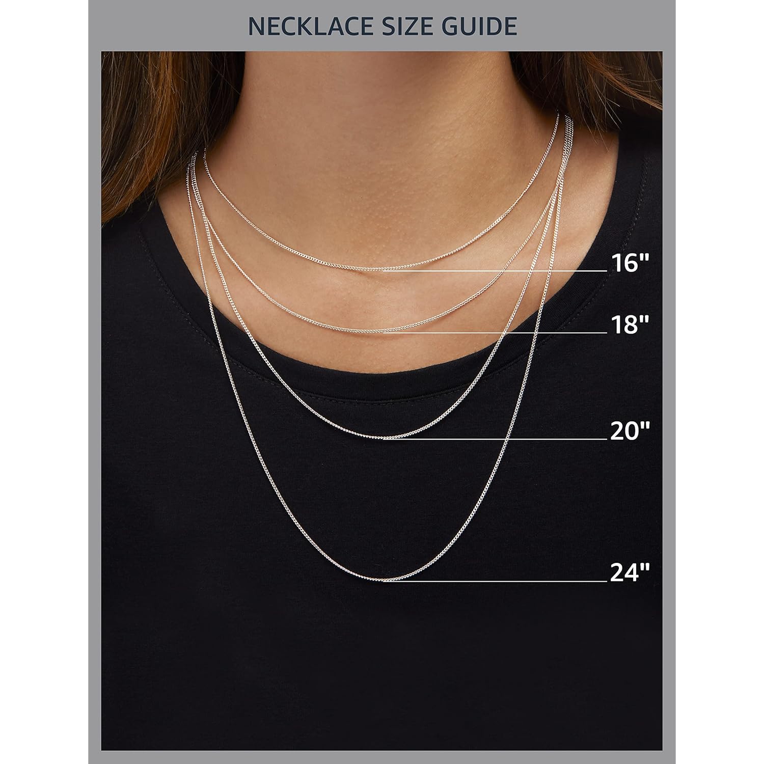 Amazon Essentials Sterling Yellow Gold or Silver Thin 0.8mm Box Chain Necklace