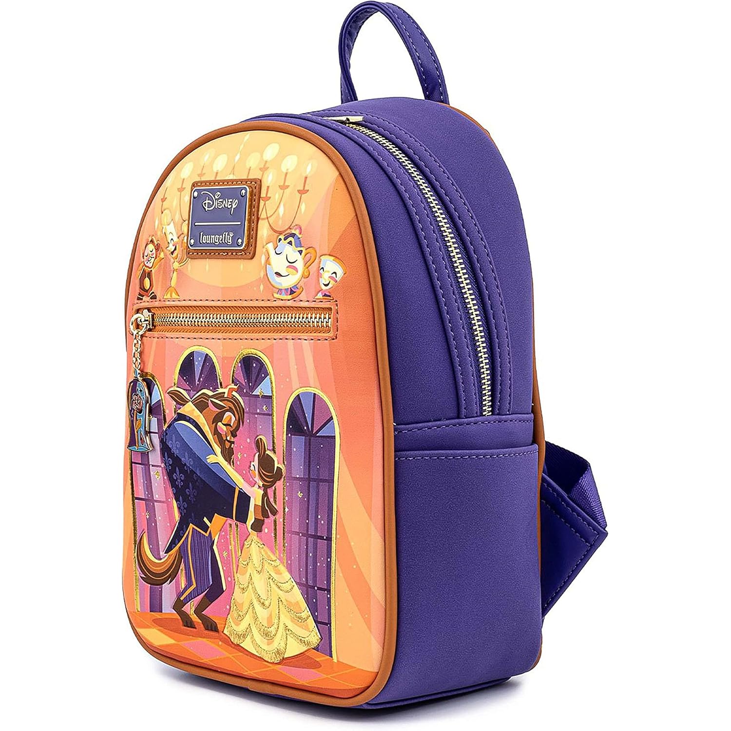 Loungefly Disney Beauty And The Beast Ballroom Scene Womens Double Strap Shoulder Bag Purse, One Size, Multi