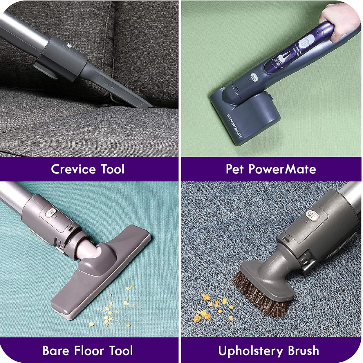 Kenmore 600 Series Pet Friendly Lightweight Bagged Canister Vacuum With Pet Powermate, Pop-N-Go Brush, 2 Motors, Hepa Filter, Aluminum Telescoping Wand, Retractable Cord And 4 Cleaning Tools, Purple