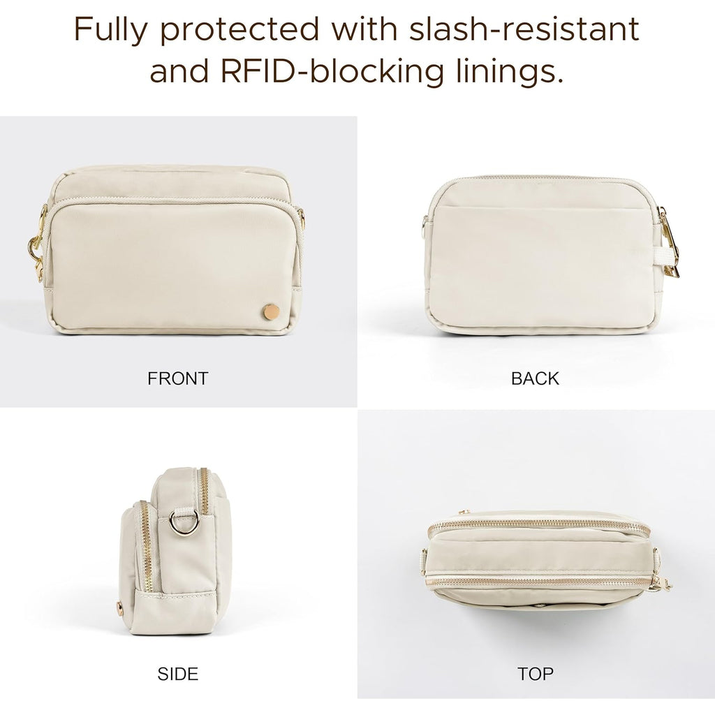Joryin Anti Theft Crossbody Bag for Women, Slash-resistant RFID Blocking Travel Purses, Small Shoulder Bag Handbag, Nylon