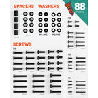 Echogear Universal Tv Mount Hardware Pack - Replacement Hardware Mounting Kit For Tvs Up To 80" - Includes M4, M5, M6 & M8 Screws