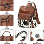 AGLOD Backpack Purse for Women PU Leather Back Packs Designer Ladies Shoulder Bag Fashion Faux Work Travel Handbags