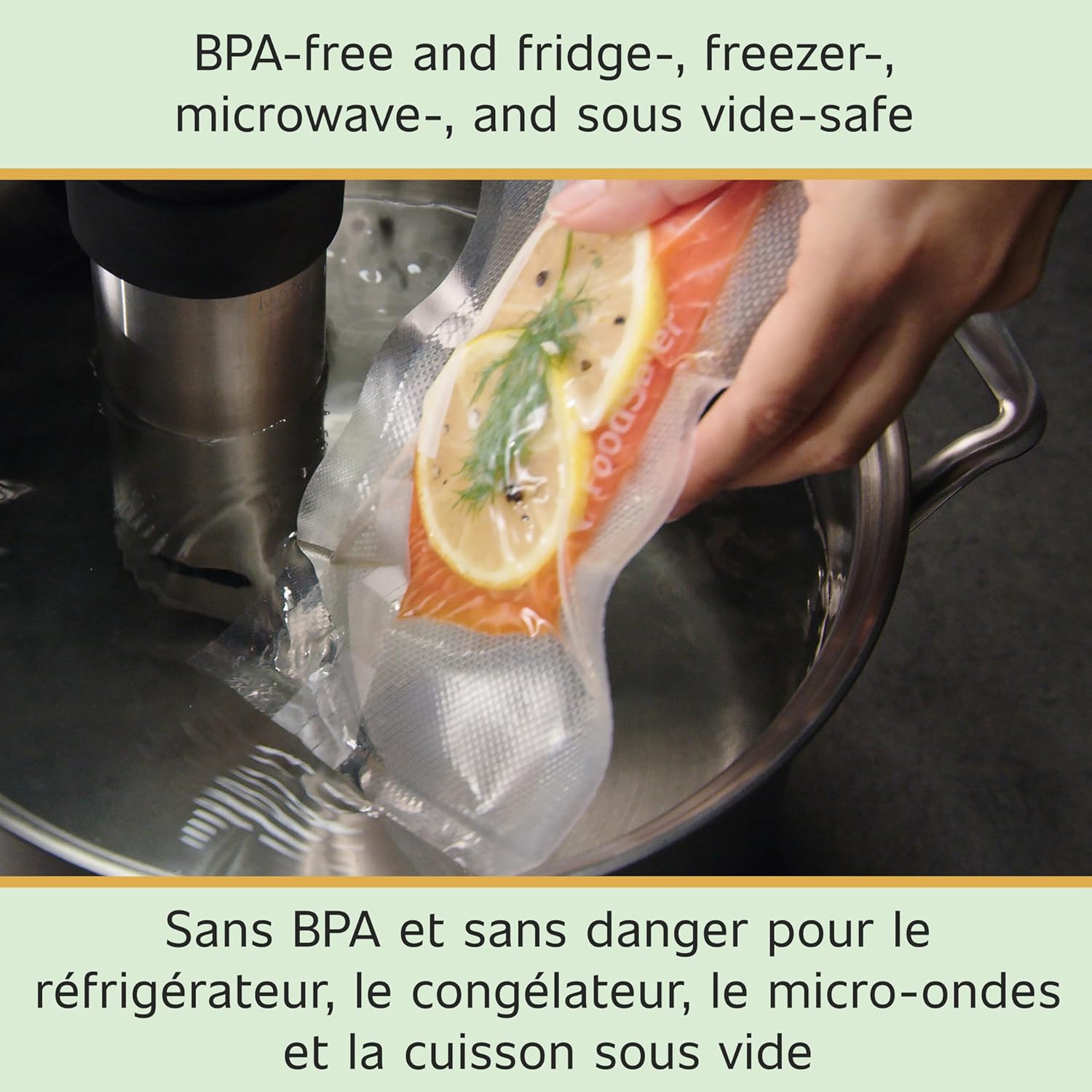 FoodSaver Custom Length Vacuum Sealer Bags Multipack, 5 Count Rolls for Airtight Food Storage and Sous Vide - Compatible with FoodSaver, 8 (2 Pack) and 11 (3 Pack)