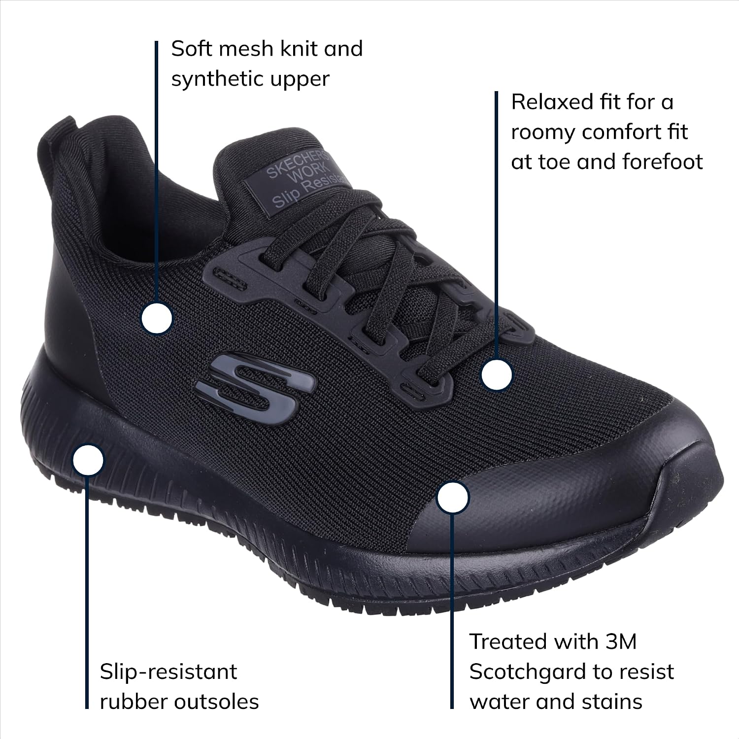 Skechers Women'S Squad Sr Food Service Shoe