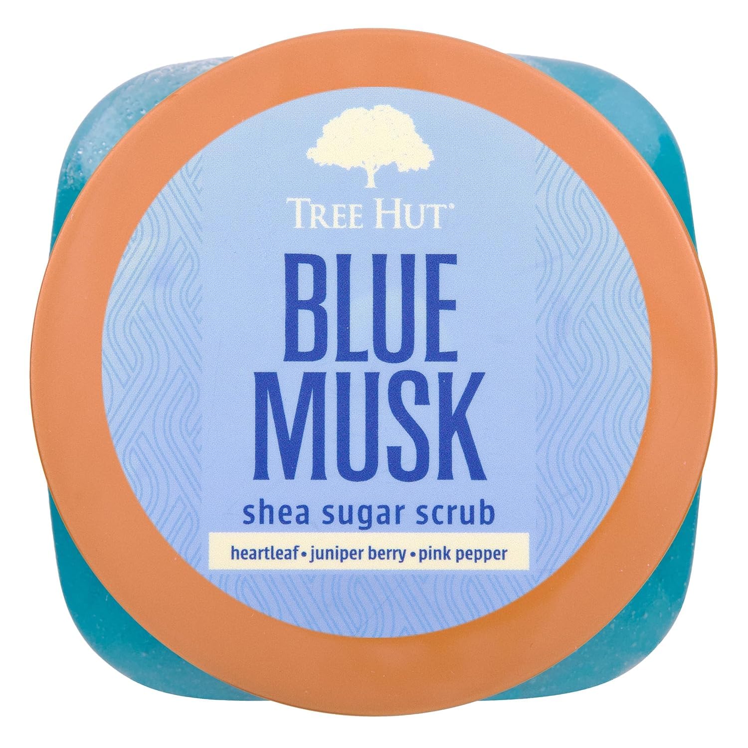 Tree Hut Blue Musk Body Scrub, Exfoliating & Hydrating Sugar Scrub With Shea Butter & Essential Oils, Smooth Skin, Body Exfoliator For All Skin Types, Self Care Gifts For Women, Vegan, 18 Oz