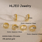 CZ Huggie Earrings for Women, Dainty Gold Earring Stacks 14K Gold Plated Small Huggie Hoop Earrings for Women Trendy Hypoallergenic Cute Unique Gold Earrings Set Fashion Gold Womens Jewelry