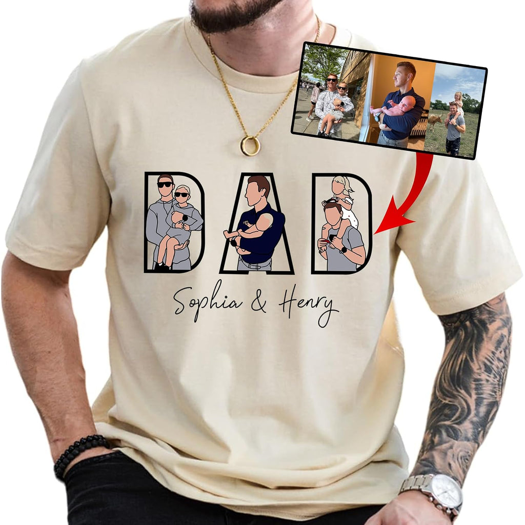 Chillever Personalized Dad Hoodies, Shirt, Sweatshirt With Custom Photo, Custom Dad Gifts, Father'S Day 2025 1