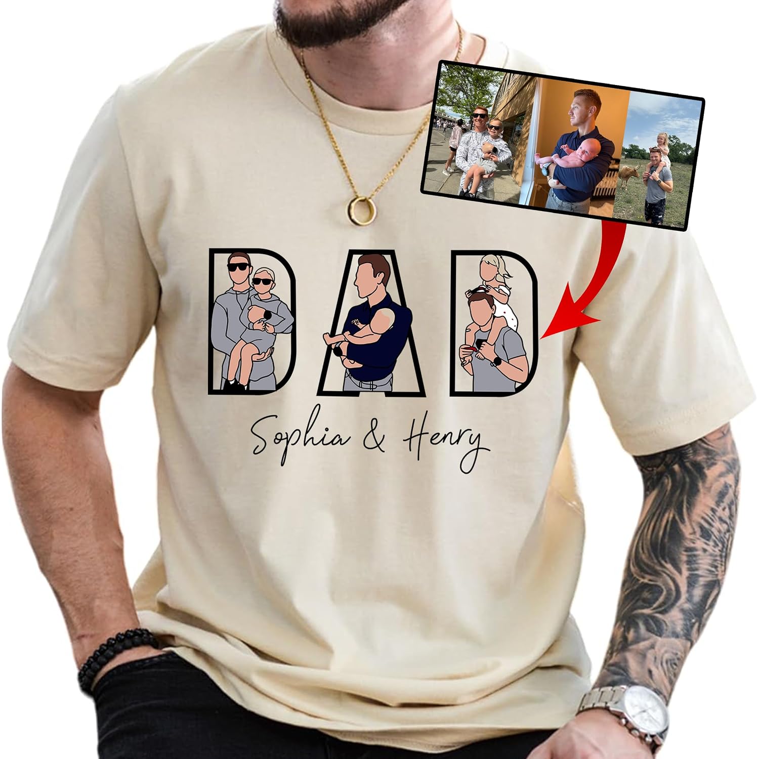 Chillever Personalized Dad Hoodies, Shirt, Sweatshirt With Custom Photo, Custom Dad Gifts, Father'S Day 2025 1