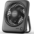 Otlonpe Personal Portable Desk Fan, 4000Mah Small Rechargeable Portable Fan Battery Operated & Usb Powered For Travel Sleeping Bedroom Office Home Table, Cordless, Quiet, 4-Speed, 6.5 Inch (Black)