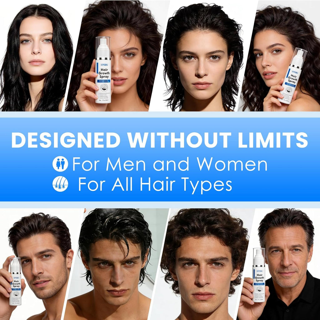 Hair Growth Spray for Thicker Longer Hair -Batana Oil & Thuja Extract Scalp Serum for Thinning &Loss Support - Volumizing Treatment for women & Men,Non-Greasy, 2 fl oz