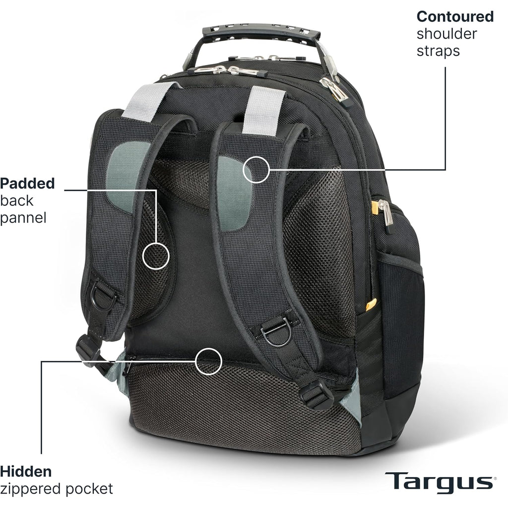 Targus Drifter Ii Laptop Backpack, Black/Gray – Backpack For Men For Business And Travel, Durable Water-Resistant Material, Fits Up To 17" Laptops (Tsb239Us)