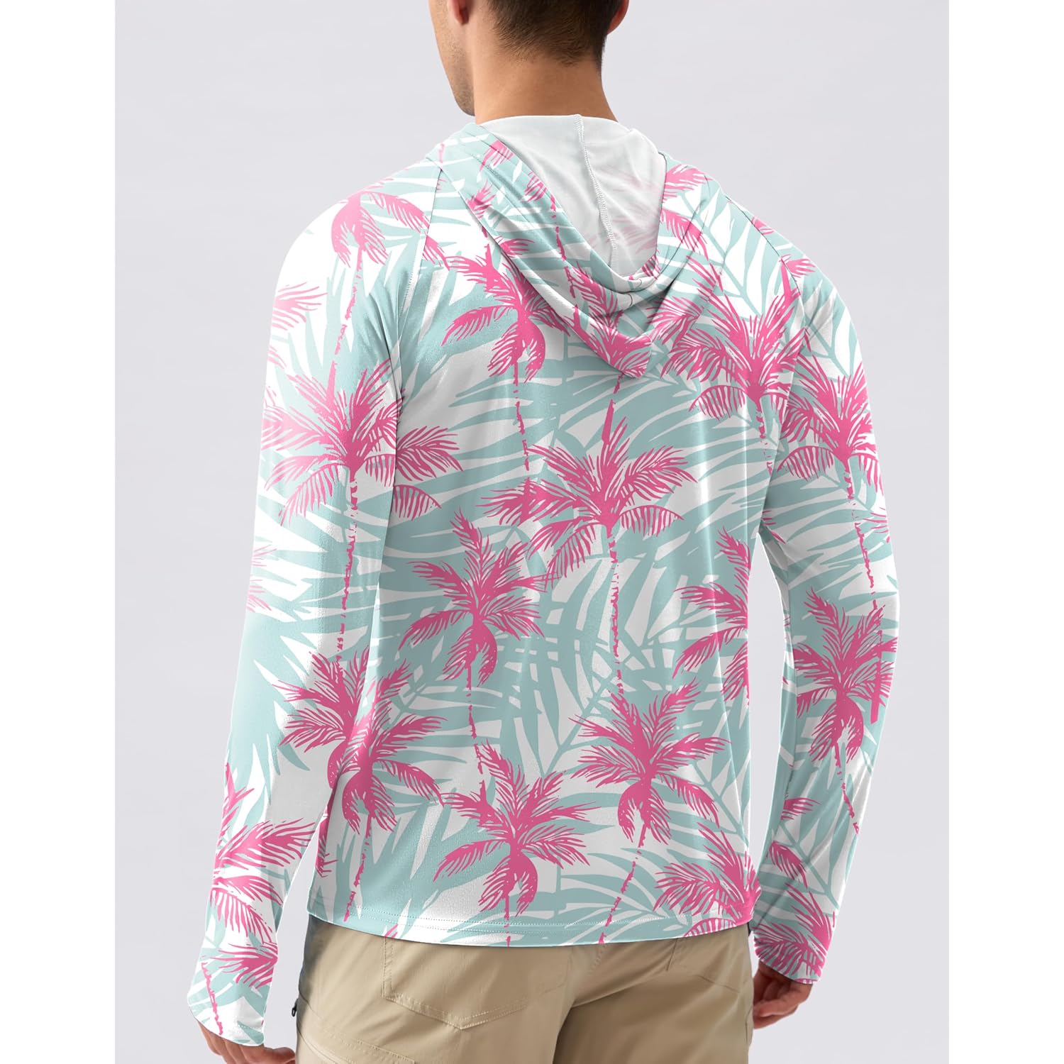 Pudolla Men'S Sun Protection Hoodie Shirts Upf 50+ Rash Guard Spf Long Sleeve Fishing Shirt For Men Swim Hiking Boating