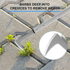 Crack Weeder, Stainless Steel Manual Crevice Weeding Tool, Long Handle Weed Grabber Remover, L-Shaped Manual Weeder Puller, Durable Crevice Weeding Tool For Sidewalk Garden Patio Lawn