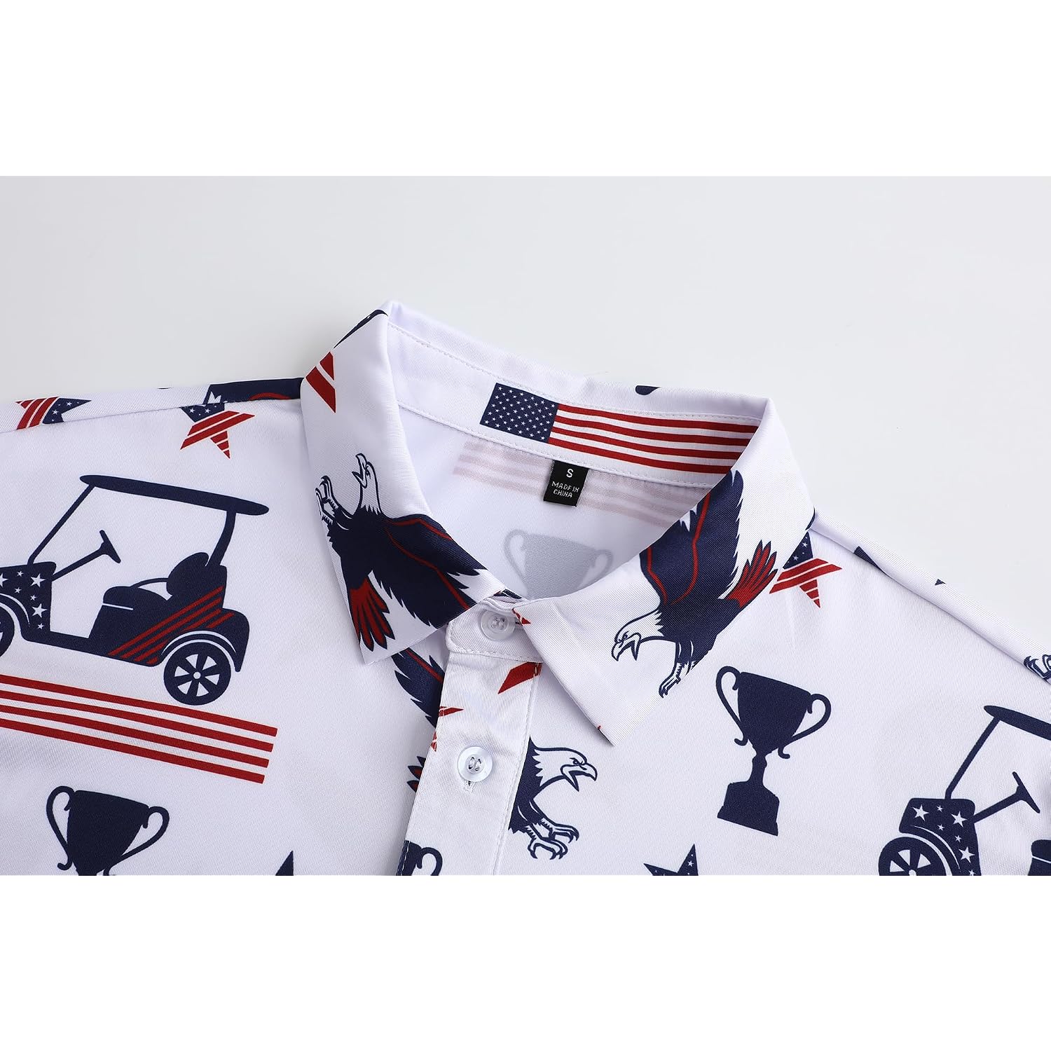 Men's Golf Polo Shirts Short Sleeve Performance Moisture Wicking Dry Fit Funny Golf Polo Shirts for Men