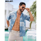 Men'S Hawaiian Shirts Short Sleeve Button Down Casual Shirts Summer Printed Tropical Floral Aloha Beach Shirts