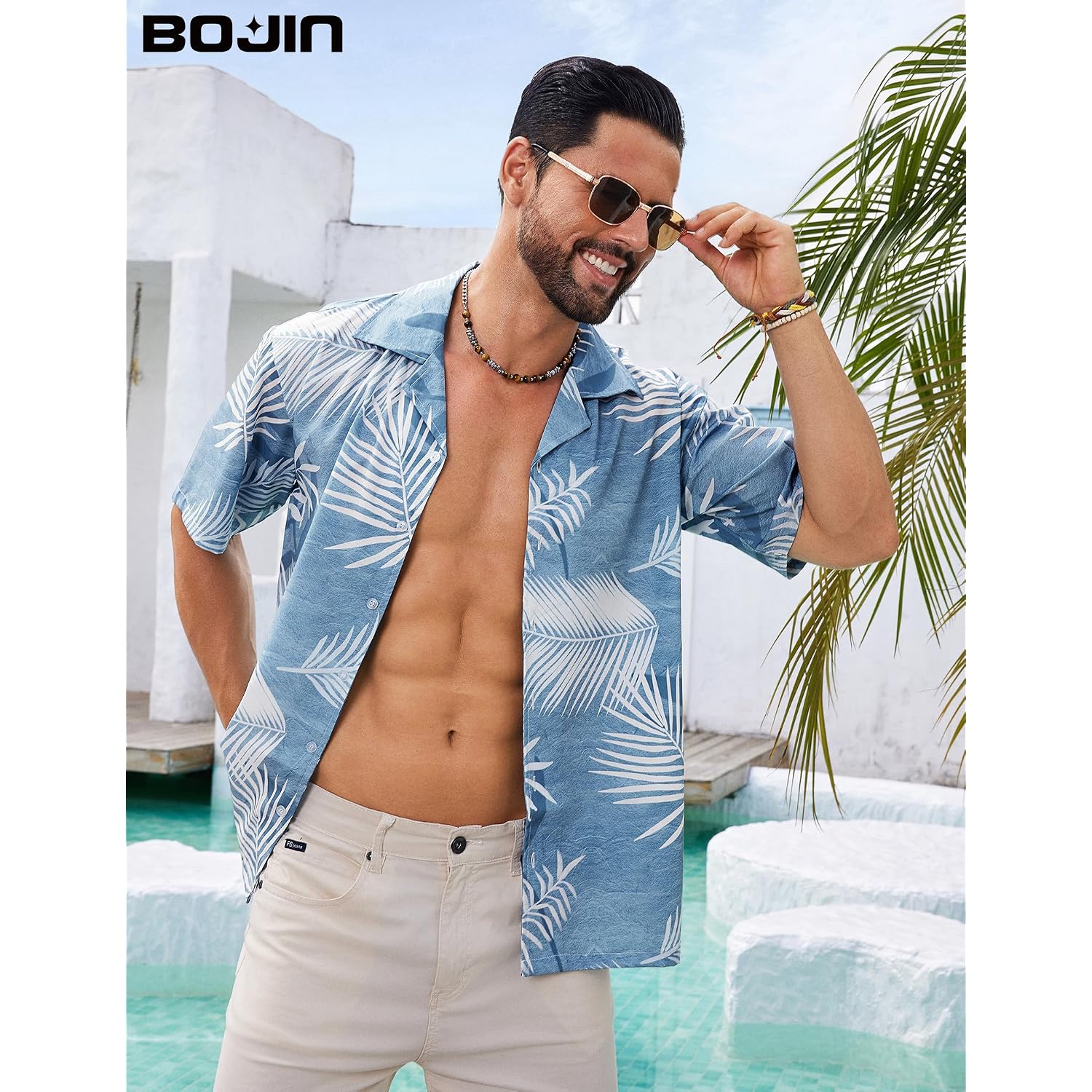 Men'S Hawaiian Shirts Short Sleeve Button Down Casual Shirts Summer Printed Tropical Floral Aloha Beach Shirts