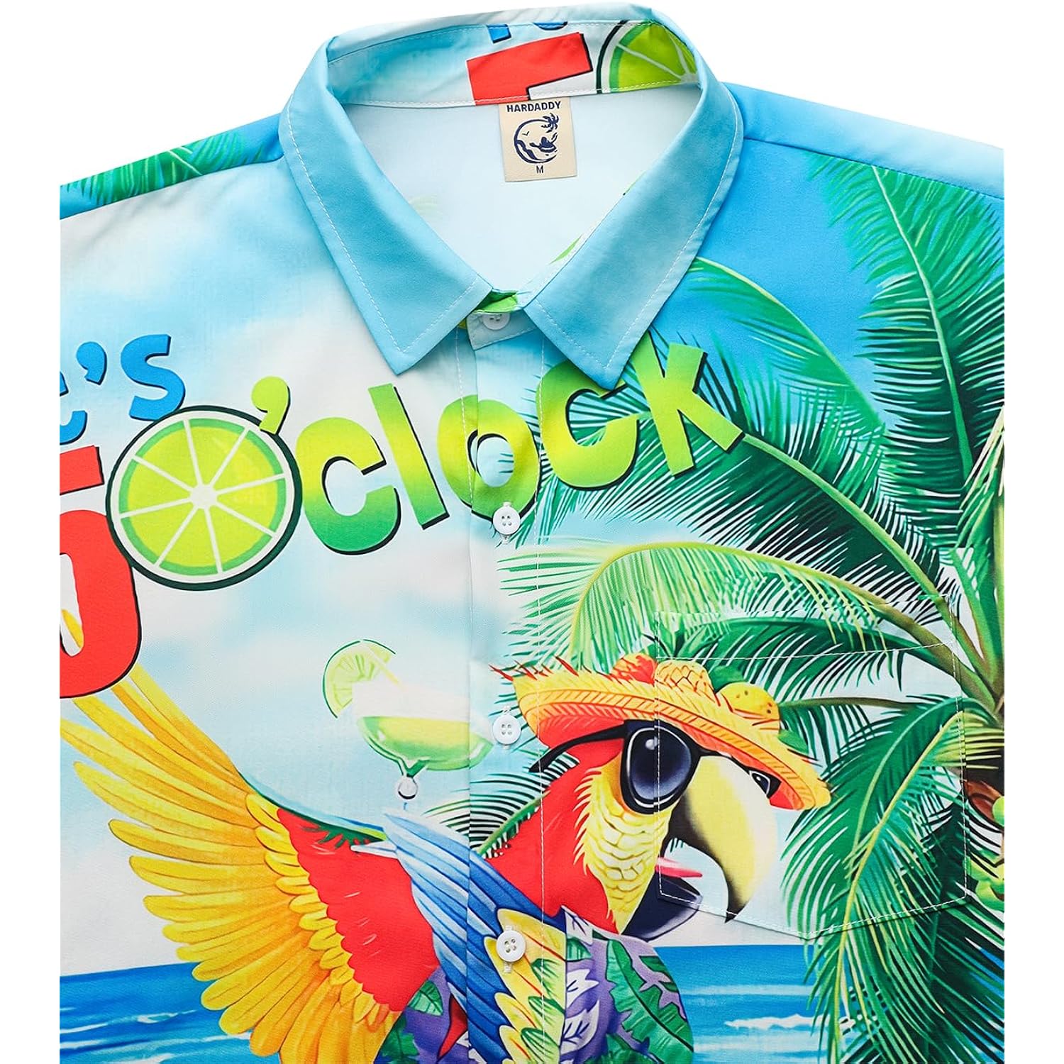 Hardaddy Men'S Summer Hawaiian Shirts Funny Performence Printed Button Down Casual Bowling Shirt