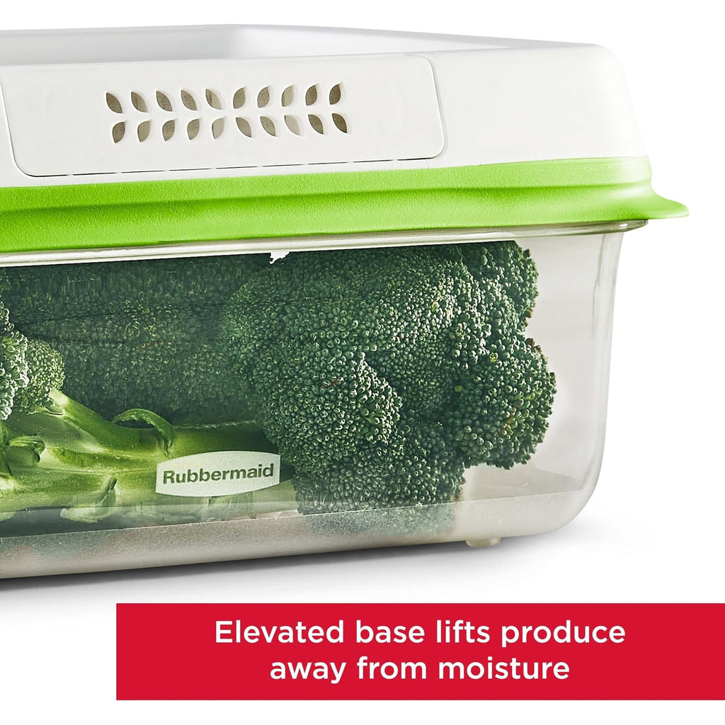 Rubbermaid Freshworks Produce Saver, Medium And Large Storage Containers, 8-Piece Set, Set Of 4, Med & Lg, Clear