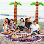 4E'S Novelty 2 Pack Giant Inflatable Palm Trees 6 Ft Tall - Palm Tree Blow Up For Tropical Seaside Inflate Trees Party Decorations, Summer Beach Tree Party, Beach Decoration Plant Birthday Supplies