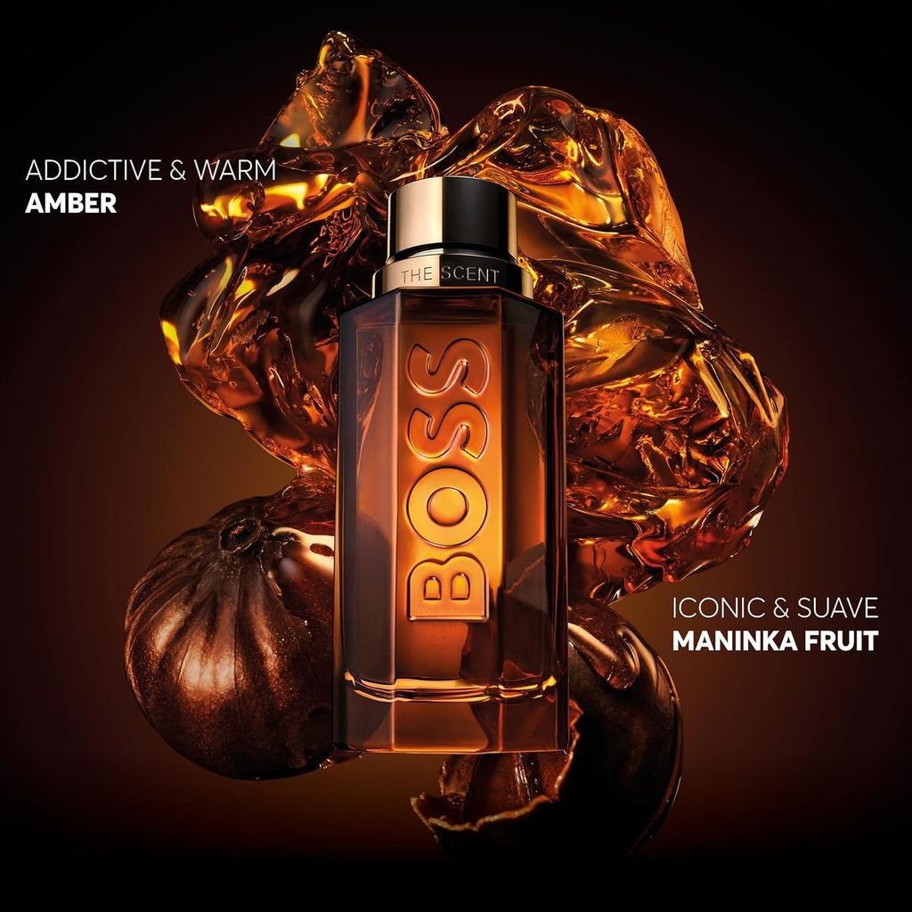 BOSS The Scent Eau de Parfum Intense – Ambery Cologne for Men – With an Amber Accord & Maninka Fruit – Long-Lasting Fragrance