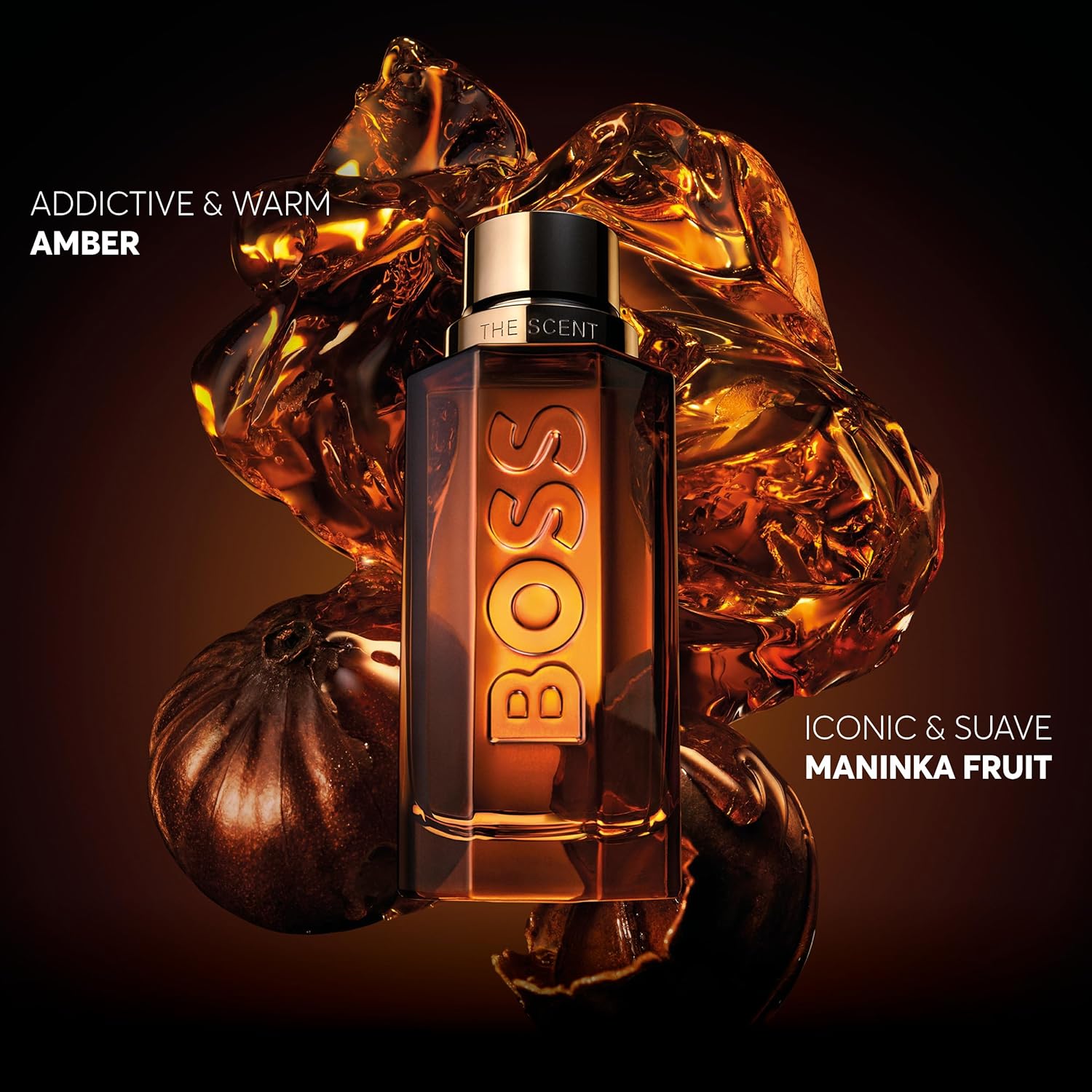 BOSS The Scent Eau de Parfum Intense – Ambery Cologne for Men – With an Amber Accord & Maninka Fruit – Long-Lasting Fragrance