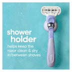 Gillette Venus Extra Smooth Contour Razor for Women, Includes 1 Reusable Razor Handle + 4 Count 5-Bladed Razor Refills, Women's Razor with Flexiball Pivoting Handle and Shower Holder