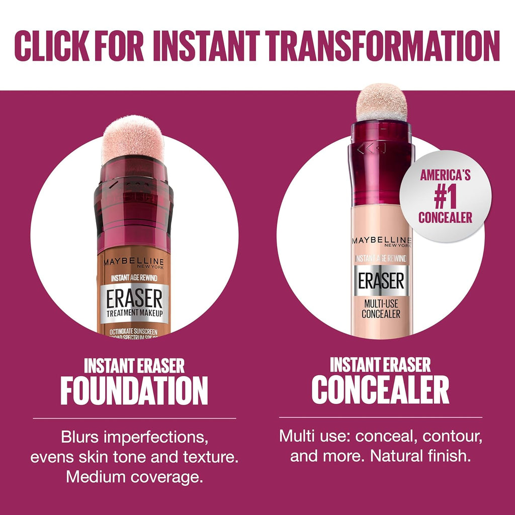 Maybelline Instant Age Rewind Eraser Foundation with SPF 20 and Moisturizing ProVitamin B5, 120, 1 Count (Packaging May Vary)