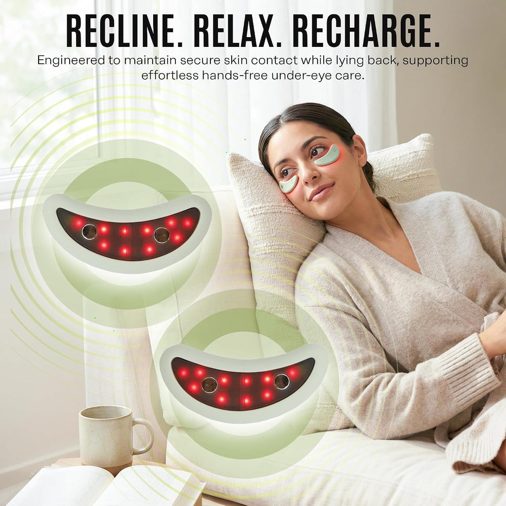 Mario Badescu Red Light + Ems Under Eye Patches – Rechargeable Led & Microcurrent Under-Eye Device With Reusable Patches To Help Reduce Puffiness & Smooth The Look Of Fine Lines