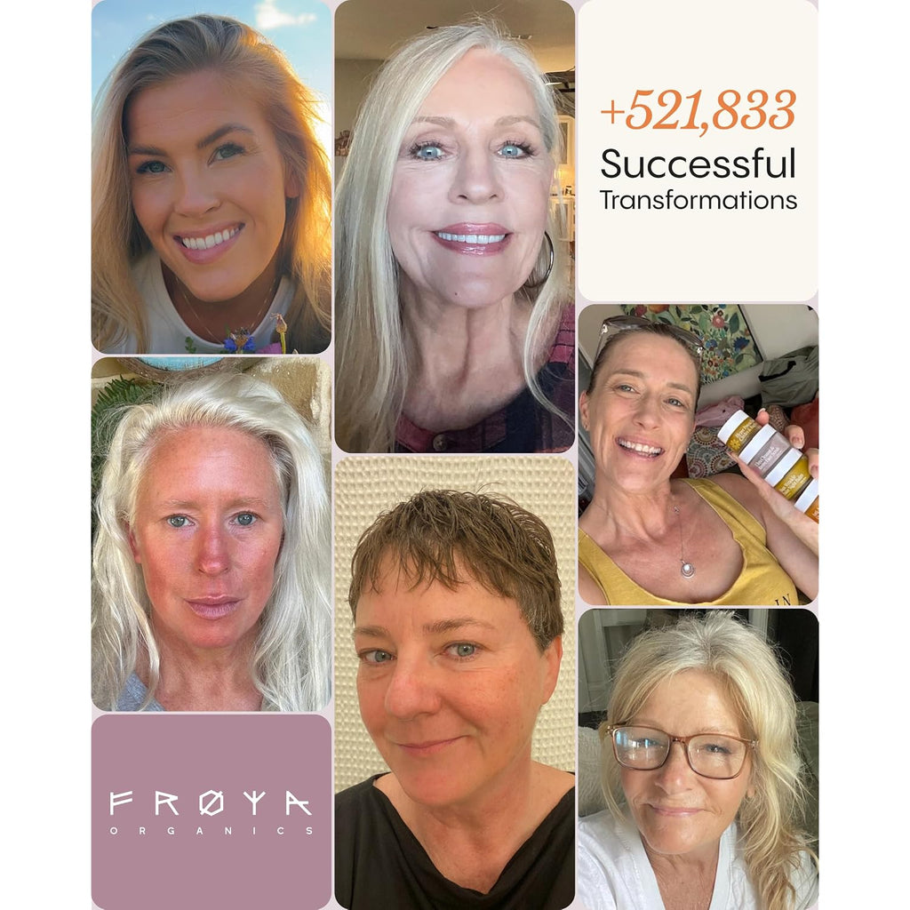 Frøya Organics The Complete System For Mature Women’S Skin | 4-Piece Set With Face Scrub, Day And Night Balm & Eye Balm | With Rosehip, Calendula & Sea Buckthorn | 60 Day Supply