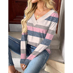 Zeagoo Women Long Sleeve Tops Dressy Casual V Neck Tshirts Basics Tee Spring Summer Trendy Clothes S-2Xl