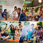 Fretech Fly Fans For Tables 4 Pack - Portable Automatic Picnic Table Food Repellent Fans Spinner For Restaurant, Party, Home