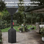 Patio Heater Covers, [2026 Upgraded Tear-Resistant Fabric] Waterproof With Robust Zipper,Dustproof/Wind/Sunlight/Snow-Resistant, (89"H X 33"D X 19"B ,Black)