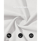 MAGCOMSEN Women's Cotton T Shirt V-Neck Short Sleeve Shirt Classic-Fit Casual Breathable Tee Summer Basic Tops