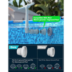 Adjustable Dual Spray Pool Fountain For Above Ground & Inground Pools | Waterfall Pool Sprinkler Fountain, 360° Adjustable Direction And Height, Pool Cooling, Cross And Parallel Spray Modes