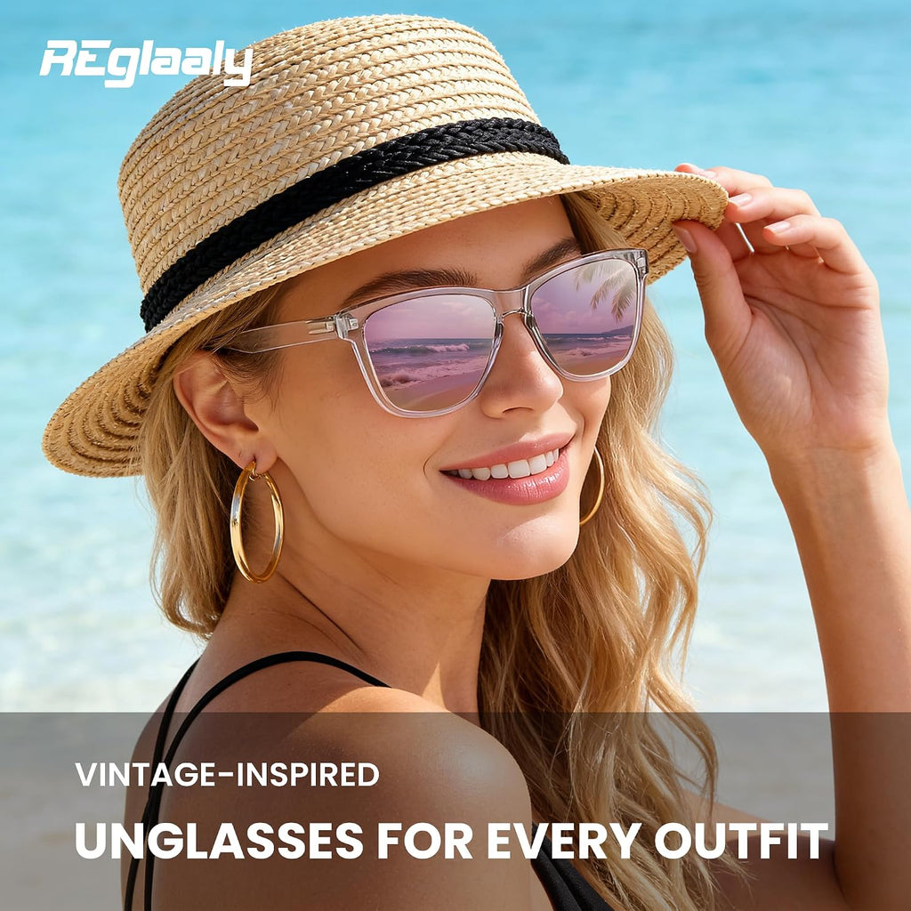 Polarized Sunglasses for Women Trendy Womens Sunglasses Classic Retro Designer Sun Glasses UV Protection Shades A01- Tortoise / Brown Lens